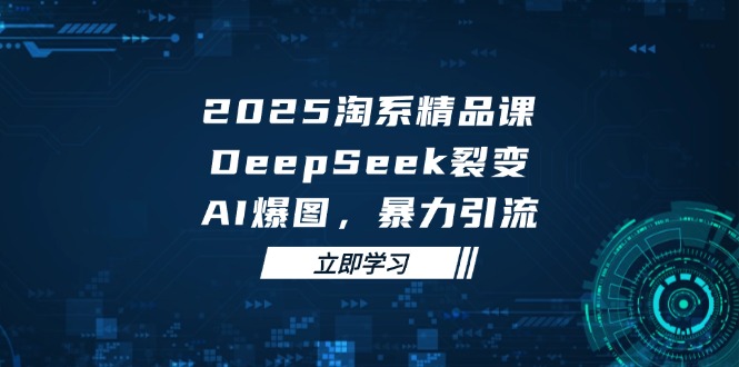2025 淘系精品课，DeepSeek 裂变，AI 爆图，暴力引流-禾谷轻创网
