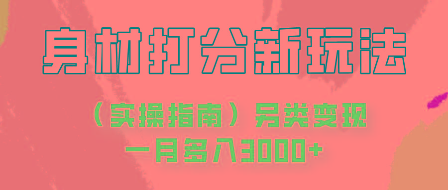 身材颜值打分新玩法(实操指南)另类变现一月多入3000+-禾谷轻创网