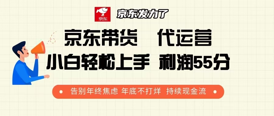 京东带货 代运营 利润55分 告别年终焦虑 年底不打烊 持续现金流-禾谷轻创网
