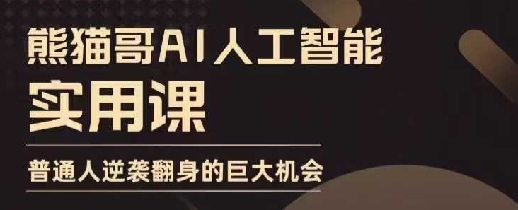 AI人工智能实用课，实在实用实战，普通人逆袭翻身的巨大机会-禾谷轻创网