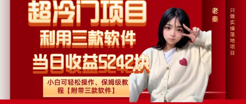 超冷门项目、利用三款软件、当日收益5242块、小白可轻松操作、保姆级教程【附带三款软件】-禾谷轻创网
