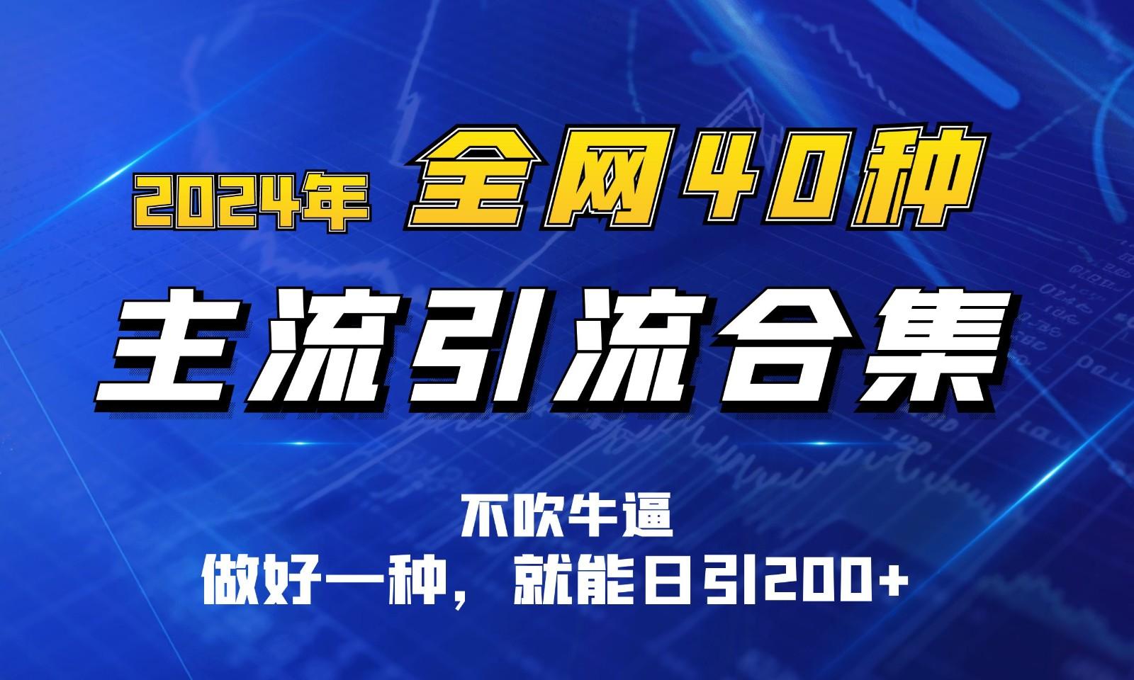 2024年全网40种暴力引流合计，做好一样就能日引100+-禾谷轻创网