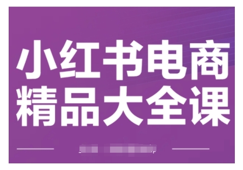 小红书电商精品大全课，快速掌握小红书运营技巧，实现精准引流与爆单目标，轻松玩转小红书电商(更新2月)-禾谷轻创网