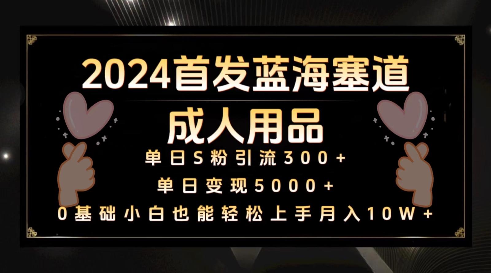 2024首发蓝海塞道成人用品，月入10W+保姆教程-禾谷轻创网