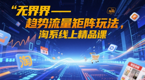 无界-趋势流量矩阵玩法，淘系线上精品课-禾谷轻创网