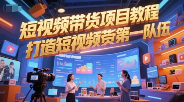 短视频带货项目教程，打造短视频带货第一队伍-禾谷轻创网