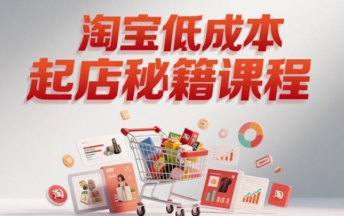淘宝低成本起店系统课，助你快速起店，实现弯道超车-禾谷轻创网
