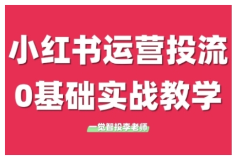 小红书运营投流，小红书广告投放从0到1的实战课，学完即可开始投放(更新)-禾谷轻创网