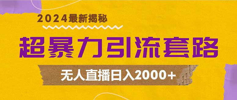 超暴力引流套路，无人直播日入2000+-禾谷轻创网