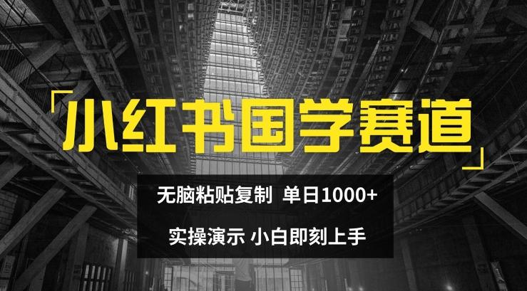 小红书国学赛道，无脑粘贴复制，单日1K，实操演示，小白即刻上手【揭秘】-禾谷轻创网