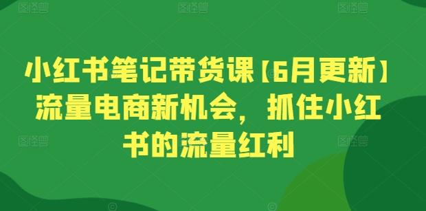 小红书笔记带货课【6月更新】流量电商新机会，抓住小红书的流量红利-禾谷轻创网