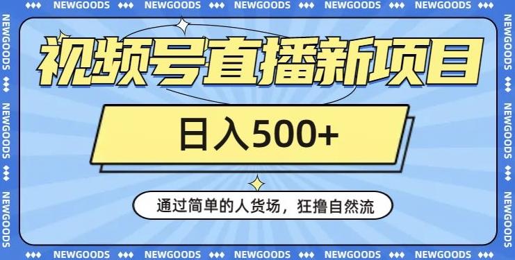 视频号直播新项目，通过简单的人货场，狂撸自然流，日入500+【260G资料】-禾谷轻创网