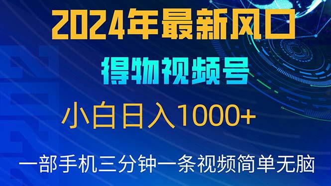 2024年5月最新蓝海项目，小白无脑操作，轻松上手，日入1000+-禾谷轻创网