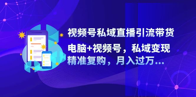 视频号私域直播引流带货：电脑+视频号，私域变现，精准复购，月入过万...-禾谷轻创网