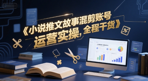 小说推文故事混剪账号运营实操，全程干货-禾谷轻创网
