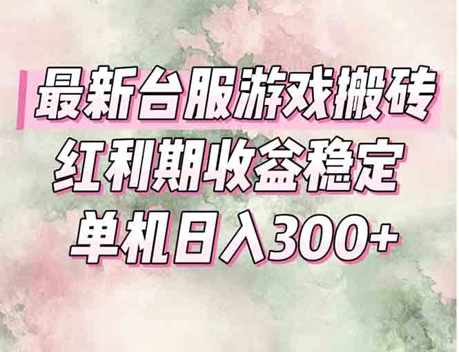 最新台服游戏搬砖，红利期收益高稳定，操作简单，小白闭眼入。-禾谷轻创网
