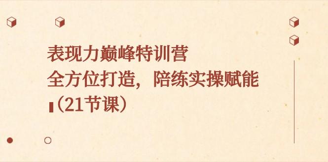表现力巅峰特训营，全方位打造，陪练实操赋能（21节课）-禾谷轻创网