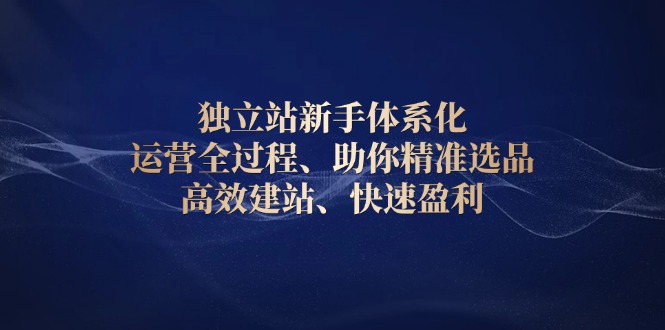 独立站新手体系化 运营全过程，助你精准选品、高效建站、快速盈利-禾谷轻创网