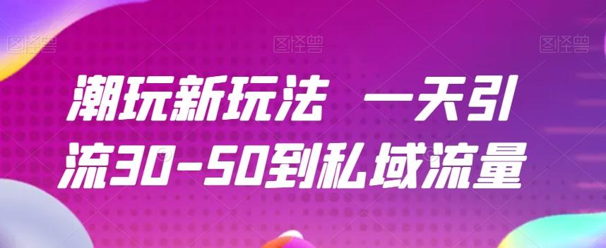 潮玩新玩法一天引流30-50到私域流量-禾谷轻创网