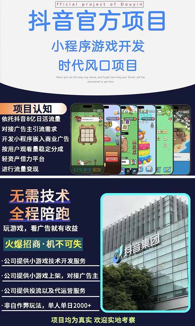 图片[1]-2025最热抖音官方项目 Ai时代风口项目小程序游戏开发 实测单个游戏日收…-禾谷轻创网