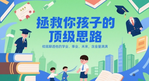 付费文章：拯救你孩子的顶级思路，彻底聊透他的学业、事业、未来，含金量满满-禾谷轻创网
