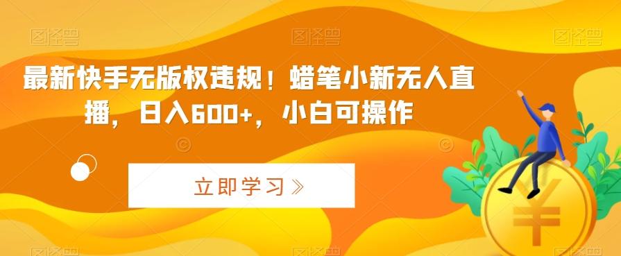 最新快手无版权违规！蜡笔小新无人直播，日入600+，小白可操作【揭秘】-禾谷轻创网
