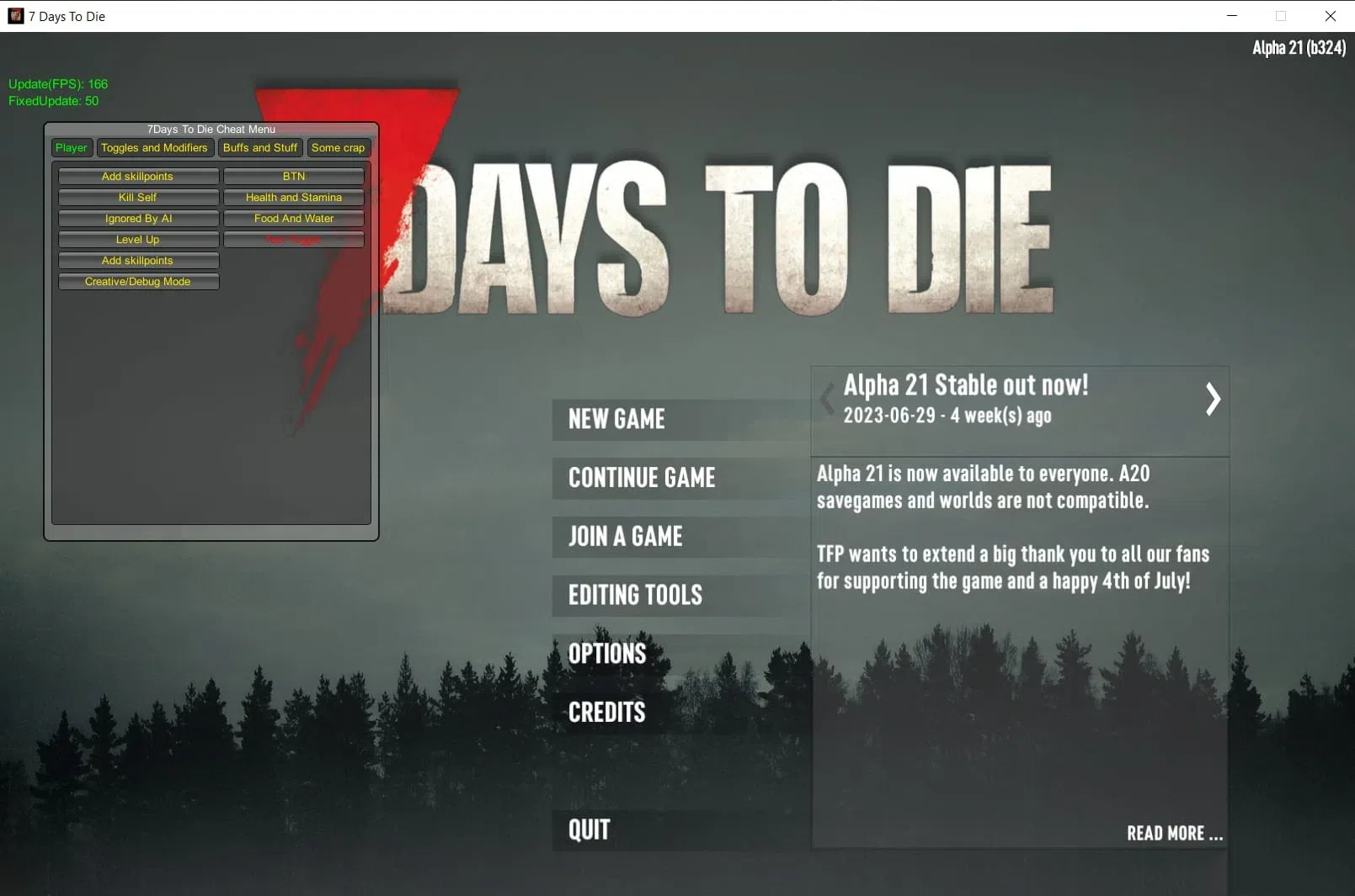 7 Days to Die 七日杀多功能修改器 v1.1.3.105 免费版-禾谷轻创网