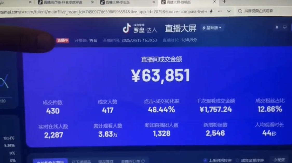 抖音破价直播，靠不露脸读稿子， 日入多张，100%起号-禾谷轻创网