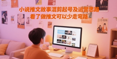 小说推文故事混剪起号及运营思路，看了做推文可以少走弯路-禾谷轻创网