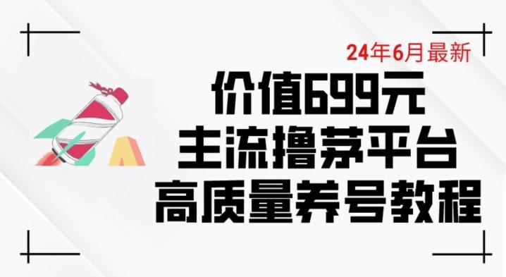 6月最新价值699的主流撸茅台平台精品养号下车攻略【揭秘】-禾谷轻创网