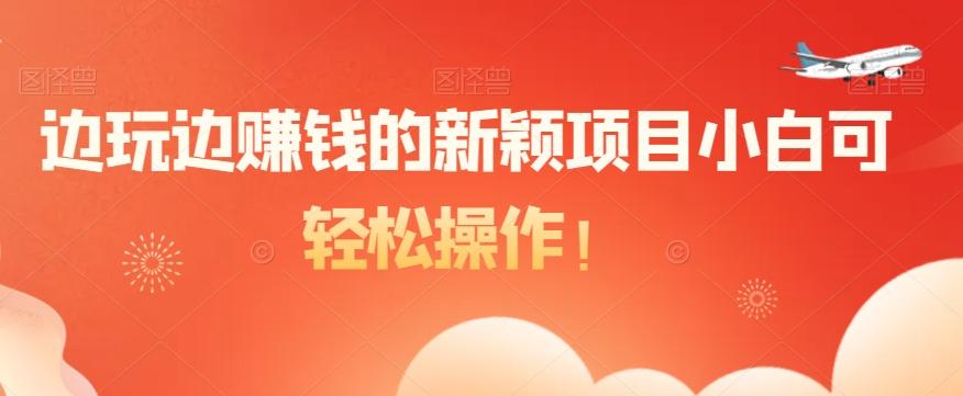 边玩边赚钱的新颖项目小白可轻松操作！-禾谷轻创网