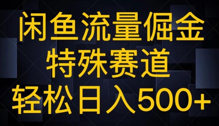 闲鱼流量倔金，特殊赛道，轻松日入500+-禾谷轻创网