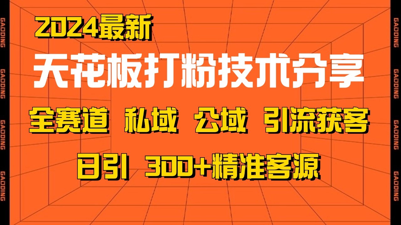 天花板打粉技术分享，野路子玩法 曝光玩法免费矩阵自热技术日引2000+精准客户-禾谷轻创网