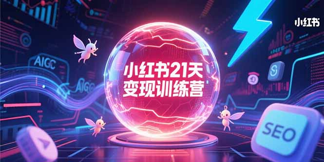小红书21天变现训练营，AIGC工具高效应用，SEO优化核心技巧-禾谷轻创网
